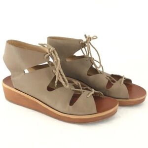 Lucky Brand Womens Shoes Hessina Gladiator Sandal Brown Lace Up Size 9 n…​​